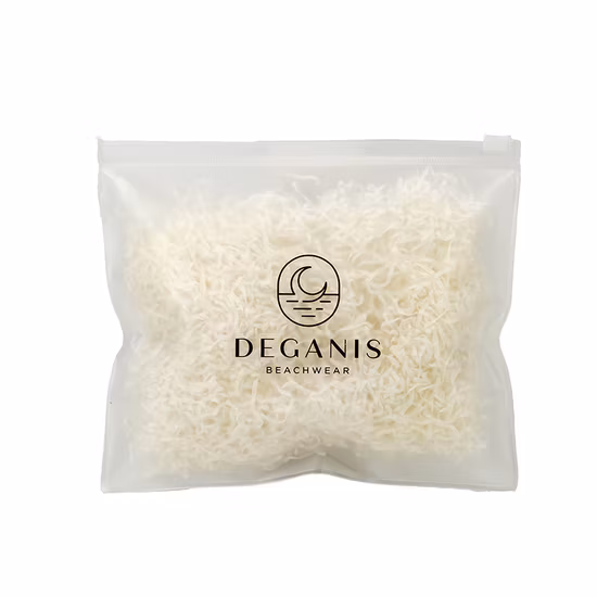 Customized Frosted EVA Plastic Ziplock Jewelry Garment Cosmetics Packaging Bag